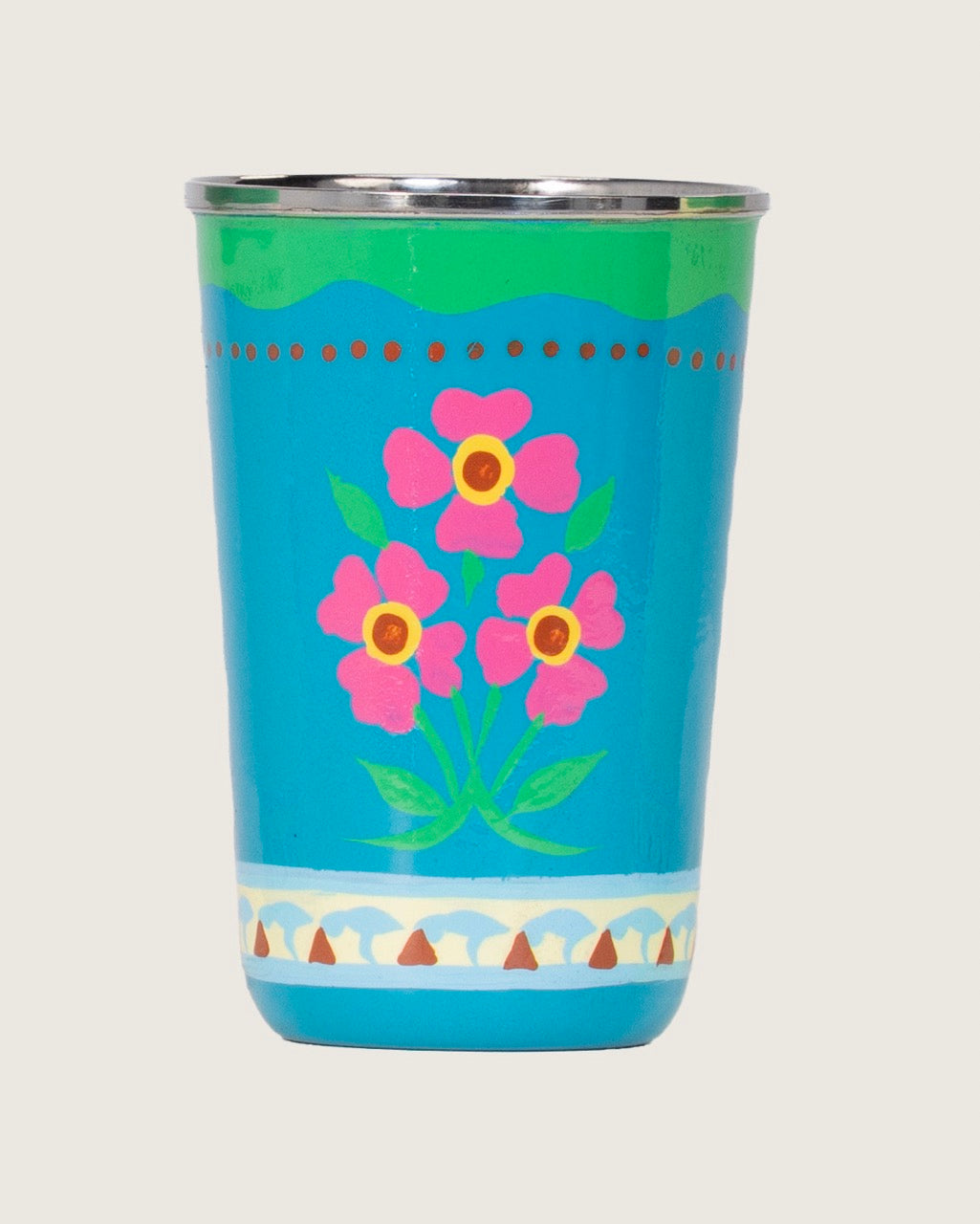 Hand-Painted Garden Tumbler 4 Piece Set