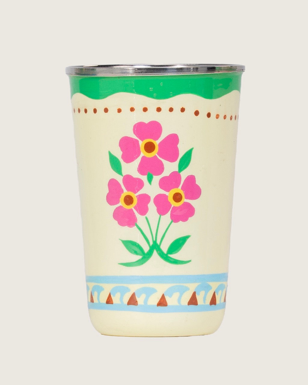 Hand-Painted Garden Tumbler 4 Piece Set