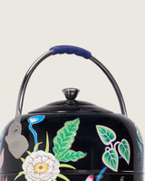 Hand-Painted Folk Floral Urn and Stool Set - 15 liters