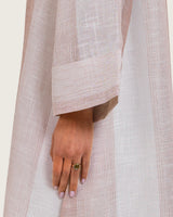 Maxi Shirt Dress with Handcrafted Floral Embroidery