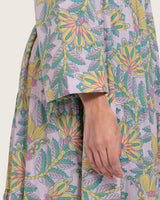 Printed Maxi Wrap dress with Tie Waist & Tassels