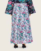 Loose Floral Cotton Dress with Tassels