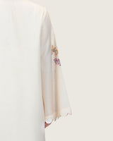 Loose A-Line Linen Dress with Floral Print