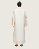 Loose A-Line Linen Dress with Floral Print