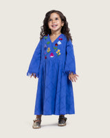 Kids Eyelet Cotton A-Line Dress with Handmade Beaded & Sequin Details