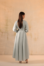 Baby Blue Poplin Shirt Dress - Noētic