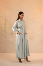 Baby Blue Poplin Shirt Dress - Noētic