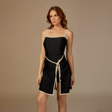 Black and White One-Piece Swimsuit