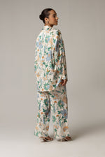 Blue and Green Printed Co-ord Pant - Noētic