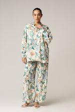 Blue and Green Printed Co-ord Pant - Noētic