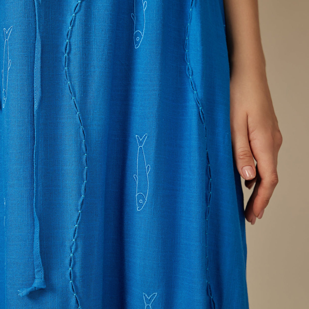 Blue Fish Embroidered Set - Noētic