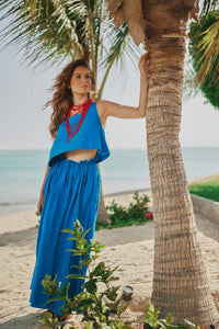 Blue Fish Embroidered Set - Noētic