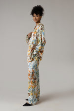 Brown and Orange Printed Co-ord Pant - Noētic