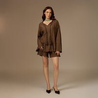 Brown Earthy Textured Cotton Set - Noētic