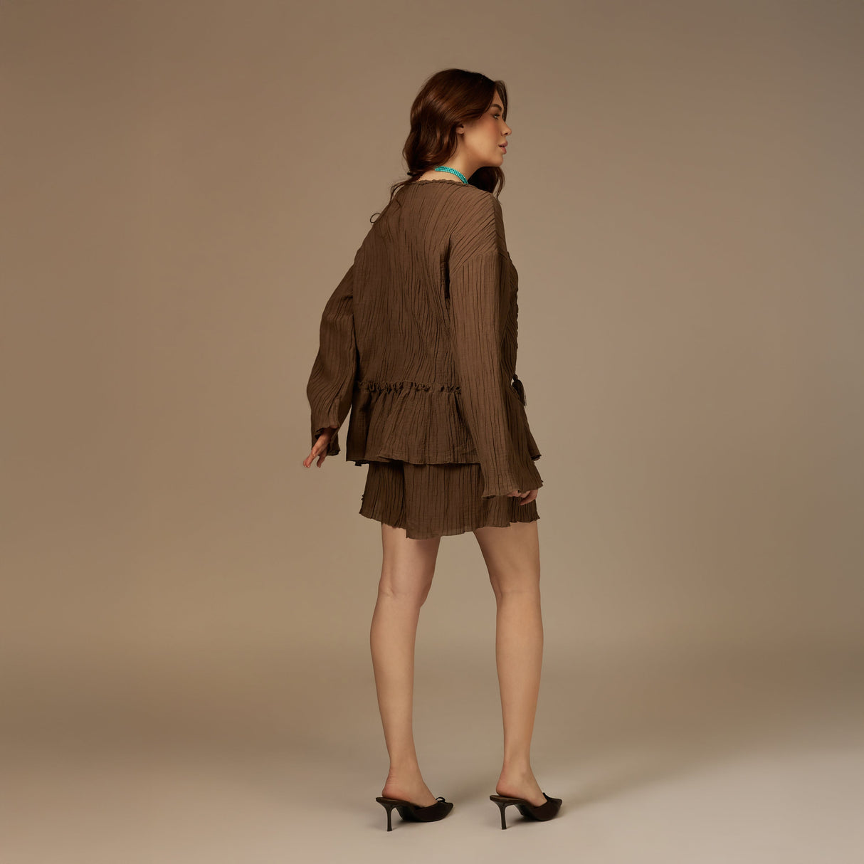 Brown Earthy Textured Cotton Set - Noētic