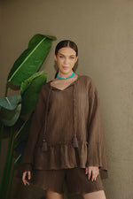 Brown Earthy Textured Cotton Set - Noētic
