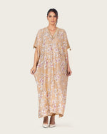 Brown Floral Loose Everyday Kaftan - Noētic