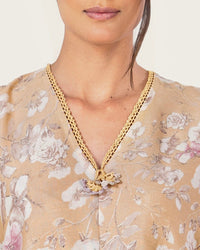 Brown Floral Loose Everyday Kaftan - Noētic