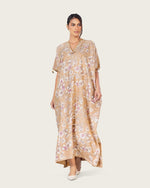 Brown Floral Loose Everyday Kaftan - Noētic