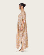 Brown Floral Loose Everyday Kaftan - Noētic
