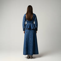 Button-Front A-Line Denim Co-ord Skirt - Noētic
