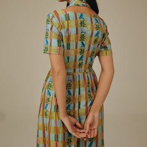 Checked Linen Dress - Noētic