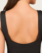 Classic Black One-Piece Swimsuit with Pearl-Inspired Details - Noētic