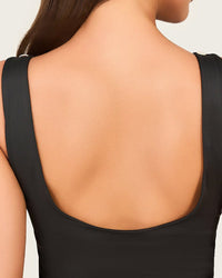 Classic Black One-Piece Swimsuit with Pearl-Inspired Details - Noētic