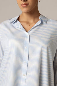 Classic Light Blue Striped Shirt - Noētic