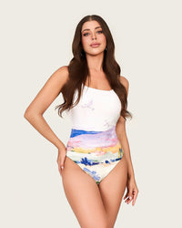 Coastal Sunset Swimsuit Set with Wrap Skirt Cover-Up - Noētic