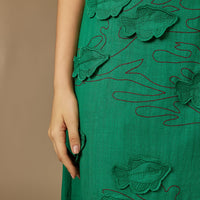 Fish Hand Appliqué Linen Dress - Noētic