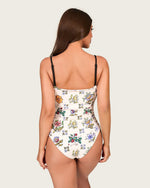 Floral One-Piece Swimsuit with Satin Wrap Skirt Cover-Up – Adjustable Straps - Noētic