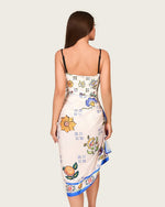 Floral One-Piece Swimsuit with Satin Wrap Skirt Cover-Up – Adjustable Straps - Noētic