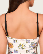 Floral One-Piece Swimsuit with Satin Wrap Skirt Cover-Up – Adjustable Straps - Noētic