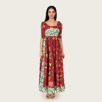 Floral Poplin Midi Dress with Tie Straps, Smocked Back & Pockets - Noētic