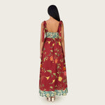 Floral Poplin Midi Dress with Tie Straps, Smocked Back & Pockets - Noētic