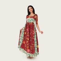 Floral Poplin Midi Dress with Tie Straps, Smocked Back & Pockets - Noētic