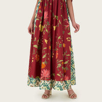 Floral Poplin Midi Dress with Tie Straps, Smocked Back & Pockets - Noētic