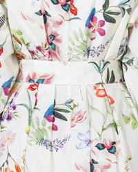 Floral Poplin Shirt Dress with Belt - Noētic