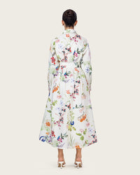 Floral Poplin Shirt Dress with Belt - Noētic