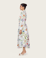 Floral Poplin Shirt Dress with Belt - Noētic
