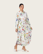 Floral Poplin Shirt Dress with Belt - Noētic