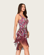 Floral Swim Set - One-Piece Swimsuit with Fringed Wrap Skirt Cover-Up - Noētic