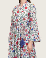 Floral Tiered Maxi Wrap Dress with Waist Tie Tassels - Noētic