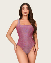 Glitter Swim Set - One-Piece Swimsuit with Wrap Skirt Cover-Up - Noētic