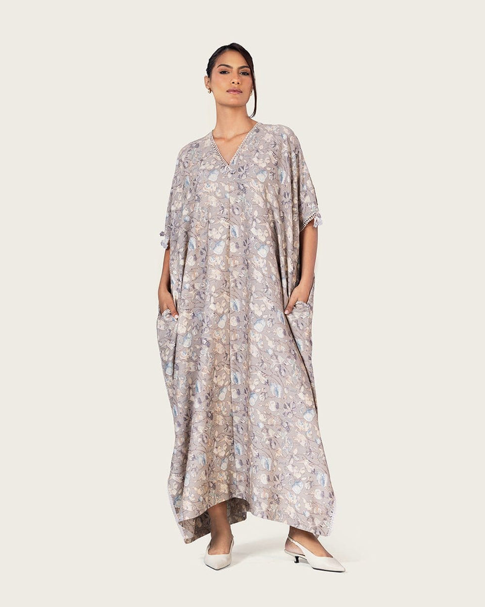 Gray Loose Everyday Kaftan - Noētic
