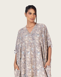 Gray Loose Everyday Kaftan - Noētic