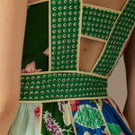 Green Printed Cotton Maxi Dress - Noētic