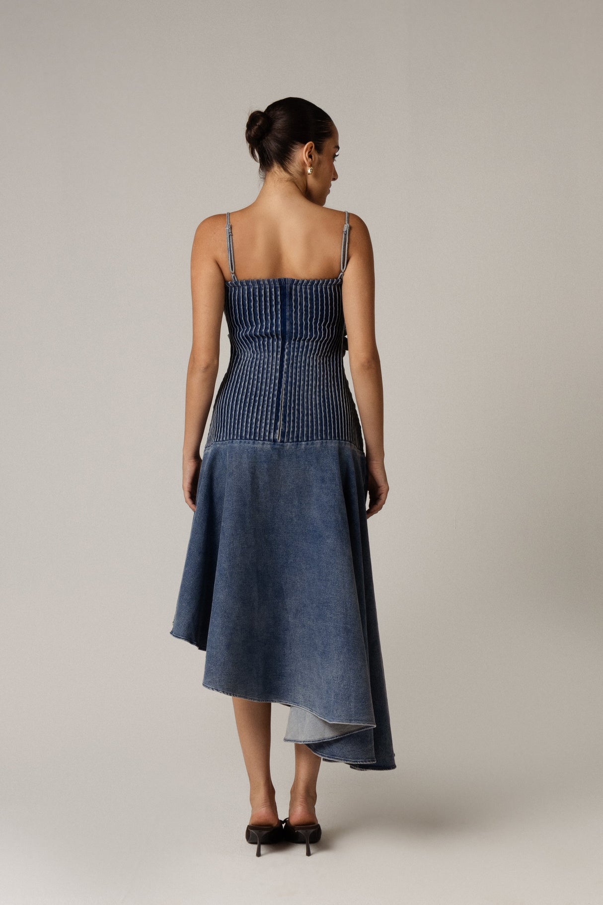 Hand Appliquéd Denim Dress - Noētic
