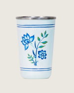 Hand-Painted Blue Meadow Tumbler 4 Piece Set - Noētic